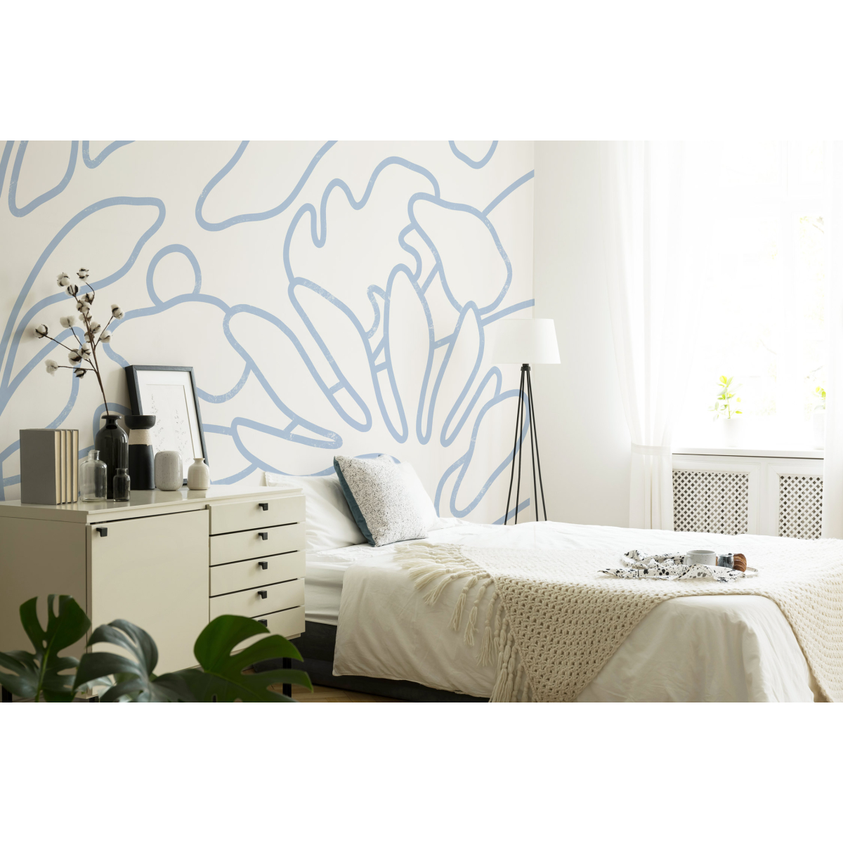 Panoramic wallpaper with abstract nature pattern - Collection Studio Romiche - Acte-Deco