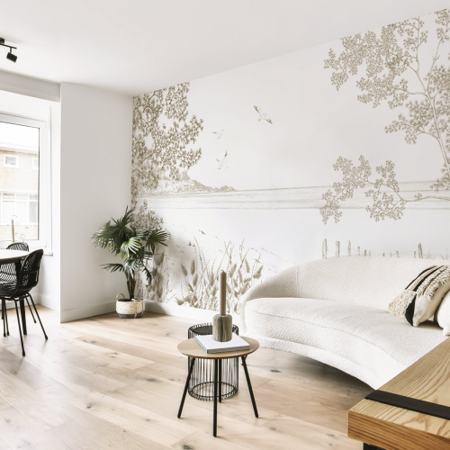 Panoramic wild coast wallpaper - Lulu au crayon collection - Acte-Deco