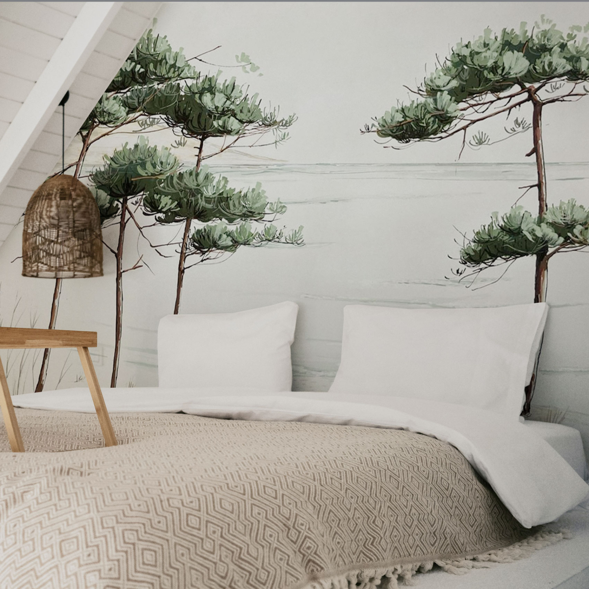 Panoramic wallpaper pine landscape - Collection Casa Luci - Acte-Deco