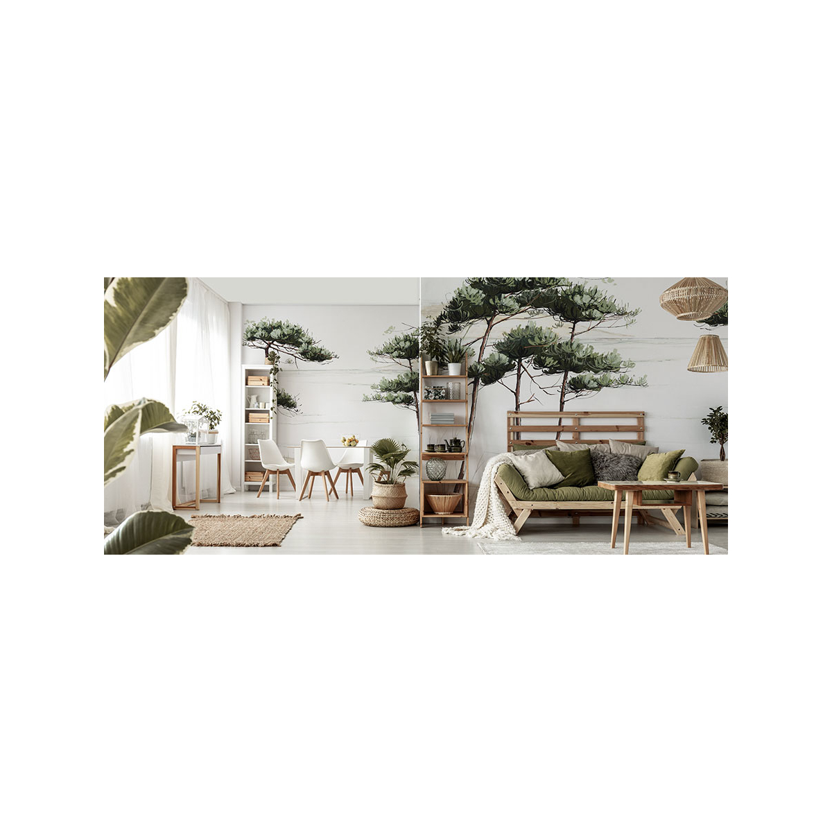 Panoramic wallpaper pine landscape - Collection Casa Luci - Acte-Deco