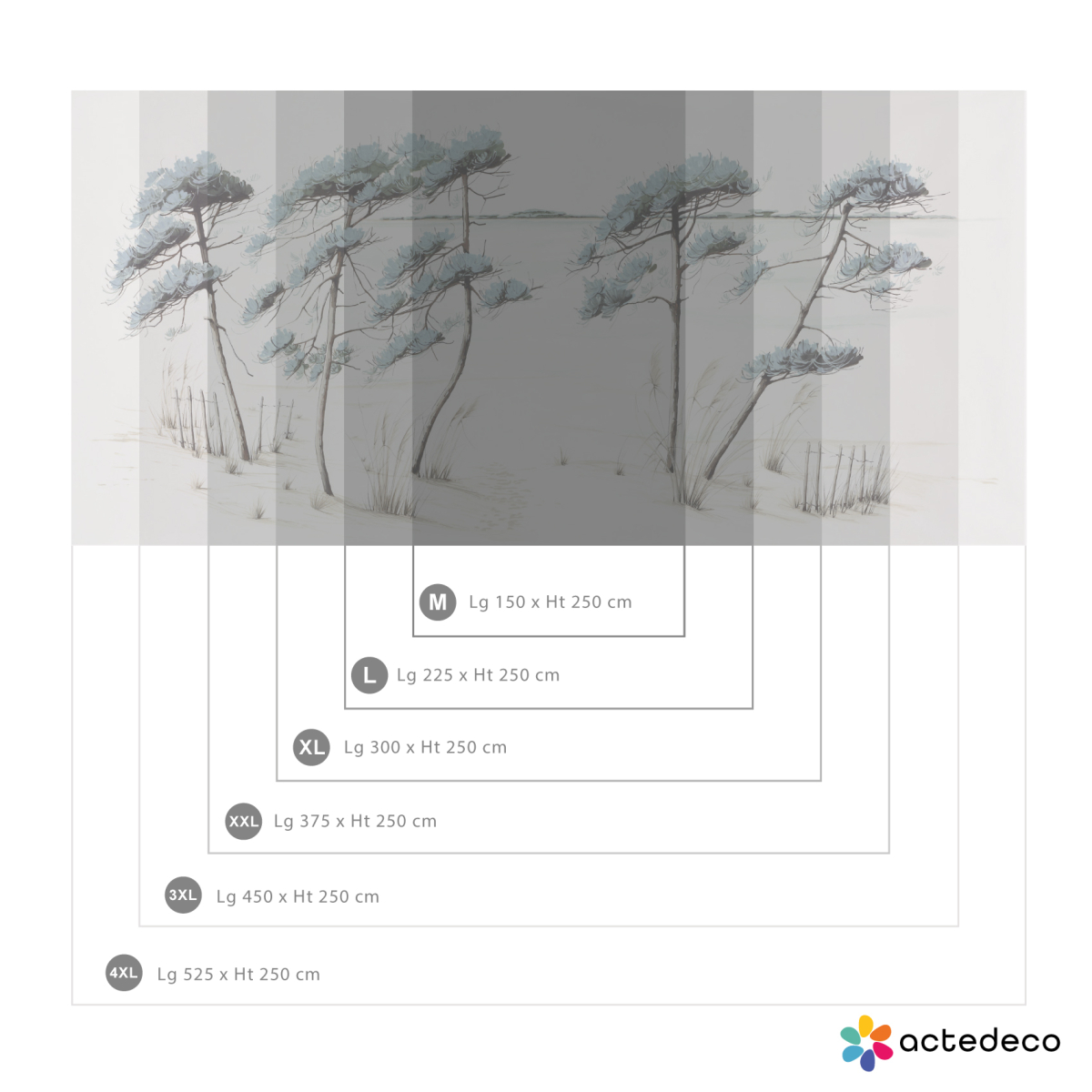 Panoramic wallpaper Basin beach - Collection Casa Luci - Acte-Deco