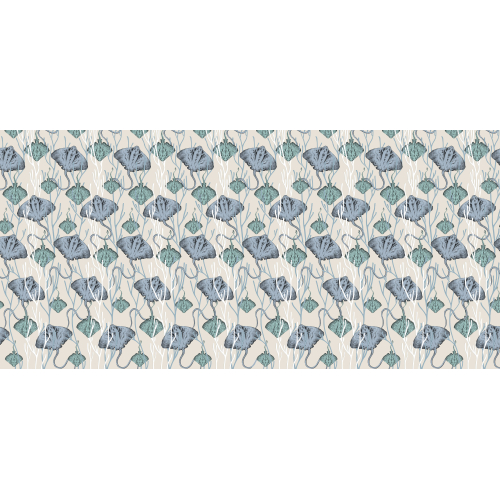 Panoramic wallpaper with ray and coral patterns - Collection Alex & Marine - Acte-Deco