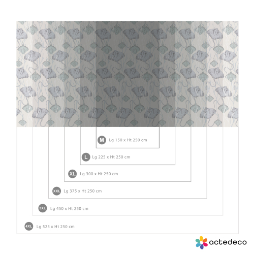 Panoramic wallpaper with ray and coral patterns - Collection Alex & Marine - Acte-Deco