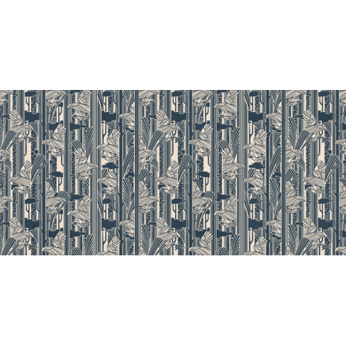 Panoramic wallpaper with bird pattern - Collection Alex & Marine - Acte-Deco