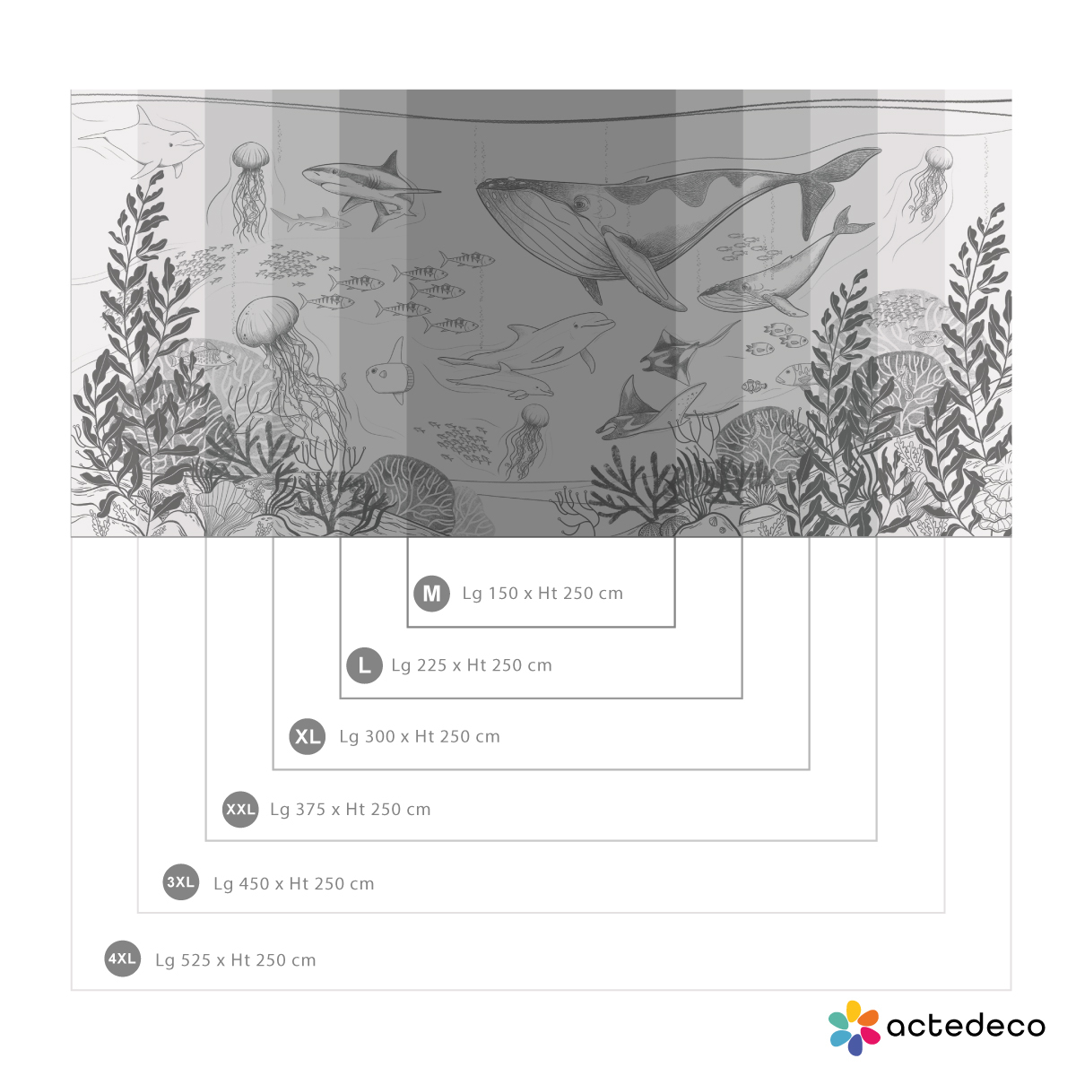 Panoramic Ocean wallpaper - Collection Emmanuelle Colin - Acte-Deco