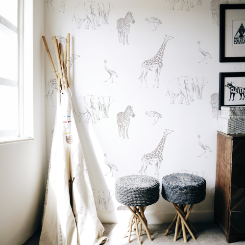 Tanzania pattern wallpaper - Luluaucrayon collection Acte-Deco