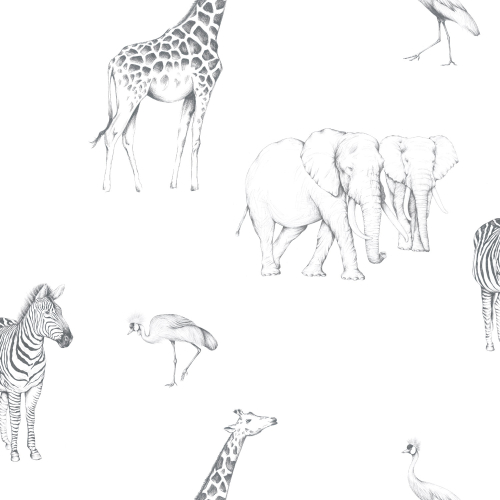 Tanzania pattern wallpaper - Luluaucrayon collection Acte-Deco