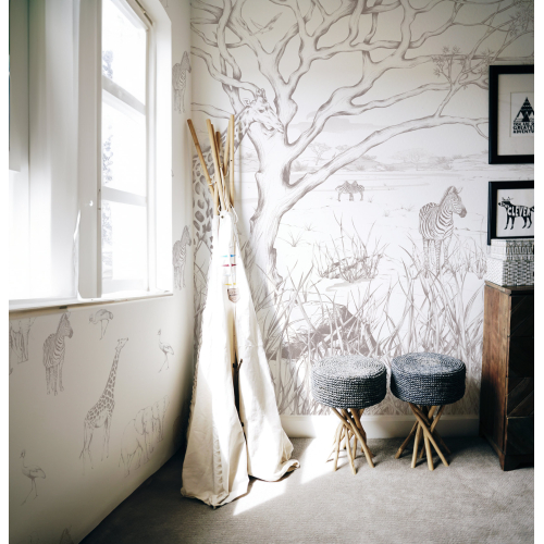 Tanzania pattern wallpaper - Luluaucrayon collection Acte-Deco