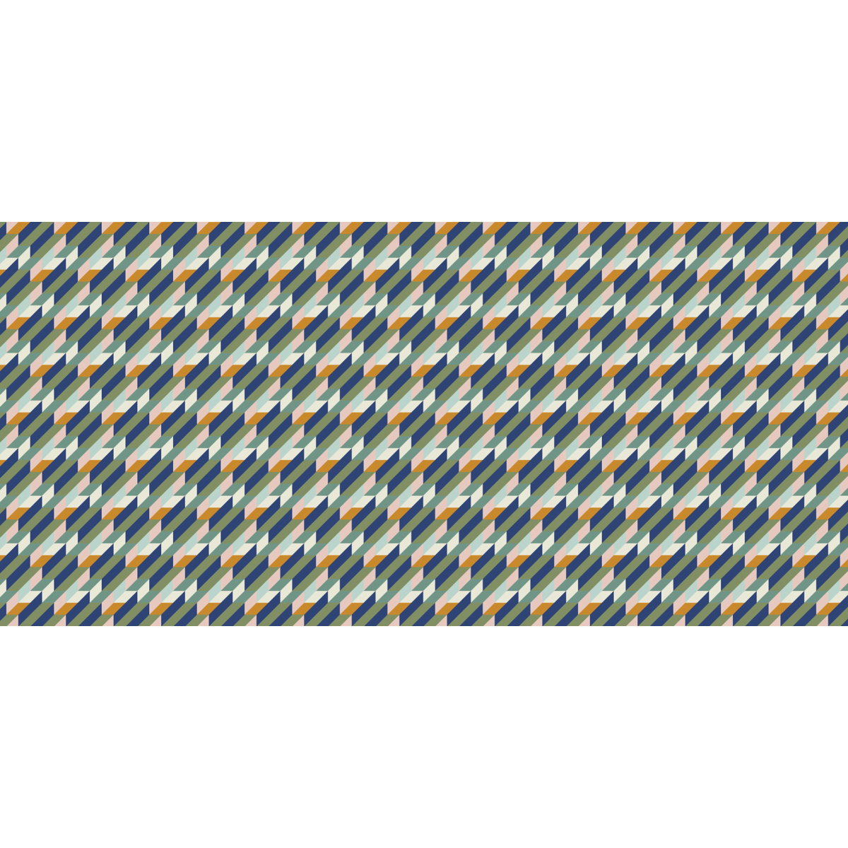 Panoramic wallpaper with linear geometric pattern - Collection Studio Cymé - Acte-Deco
