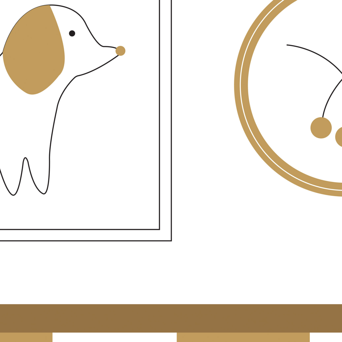 Panoramic wallpaper childlike frames - Collection La Petite Emi - Acte-Deco