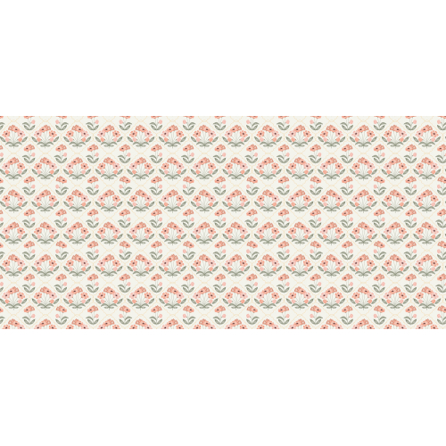 Panoramic wallpaper with vintage floral pattern - Collection Émilie Gauvrit - Acte-Deco