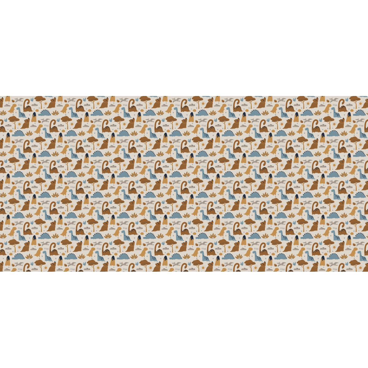 Panorama-Vliestapete mit kleinen Dinosauriern - Kollektion Émilie Gauvrit - Acte-Deco