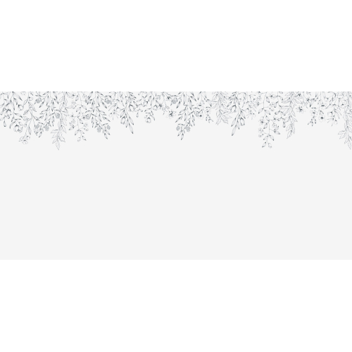 Panoramic wallpaper with hanging vegetation