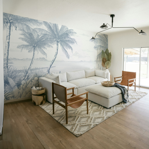 Echappée Tropicale panoramic wallpaper - Lulu au crayon collection Acte-Deco