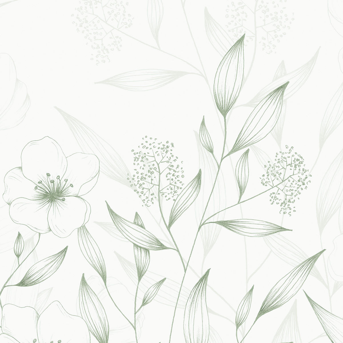 Papier peint panoramique Printemps - Collection Lulu au crayon - Acte-Deco