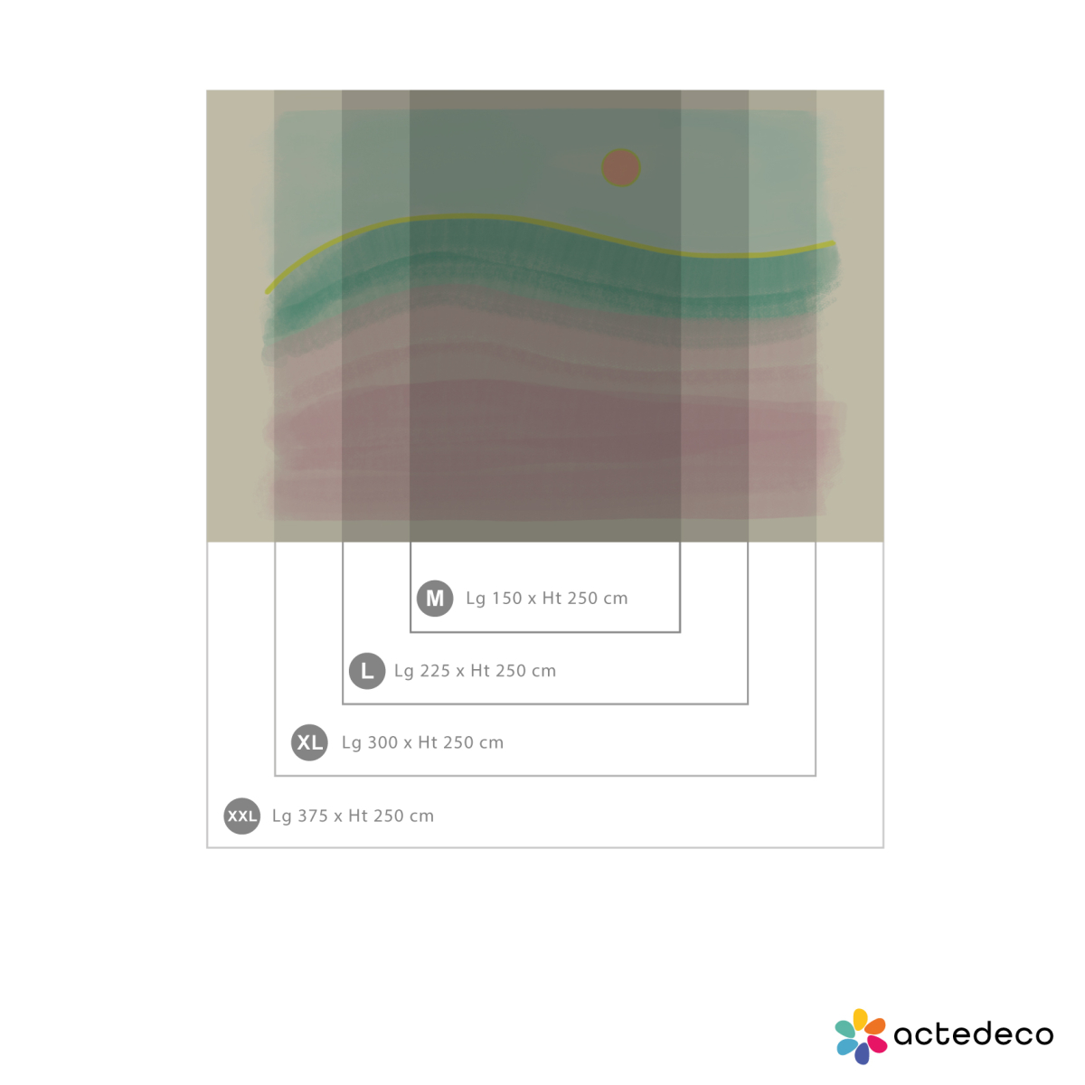 Papel pintado panorámico Paisaje de vapor - Colección Blanche Daramir - Acte-Deco
