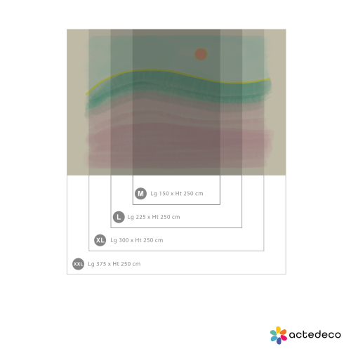 Papel pintado panorámico Paisaje de vapor - Colección Blanche Daramir - Acte-Deco