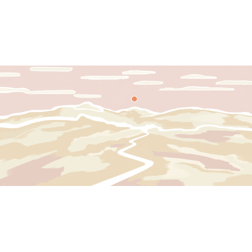 Papier peint panoramique Soleil couchant - Collection Blanche Daramir - Acte-Deco