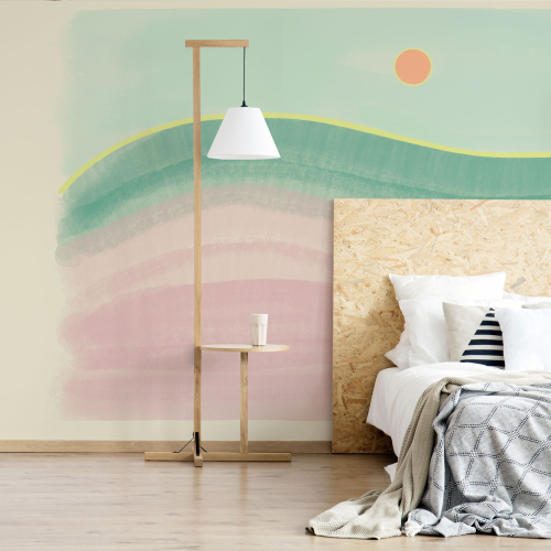 Papier peint panoramique Paysage Vaporeux - Collection Blanche Daramir - Acte-Deco