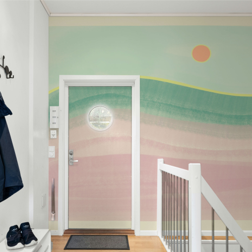 Panoramic Summer in color wallpaper - Collection Blanche Daramir - Acte-Deco