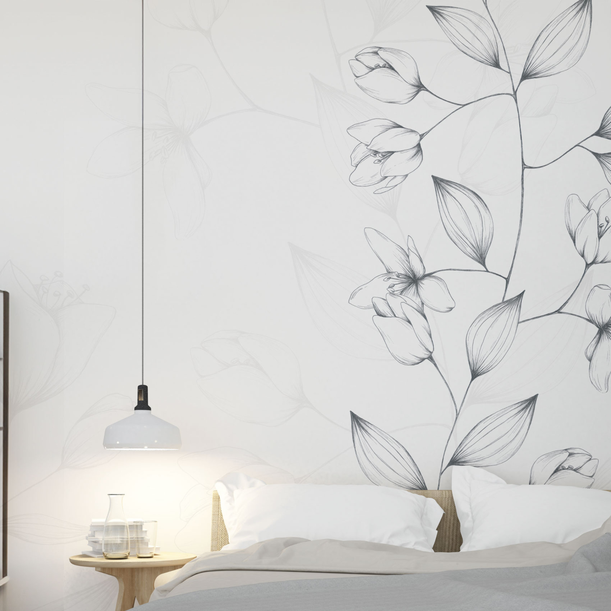 Printemps panoramic wallpaper - Lulu au crayon collection Acte-Deco