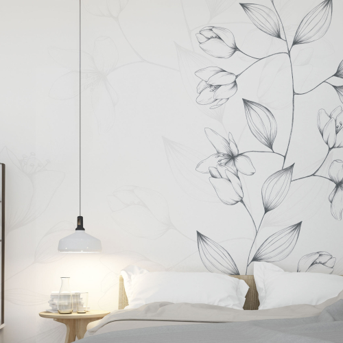 Printemps panoramic wallpaper - Lulu au crayon collection Acte-Deco