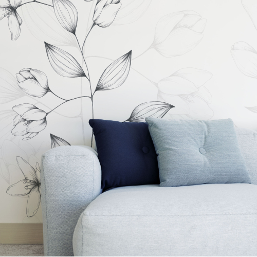 Printemps panoramic wallpaper - Lulu au crayon collection Acte-Deco