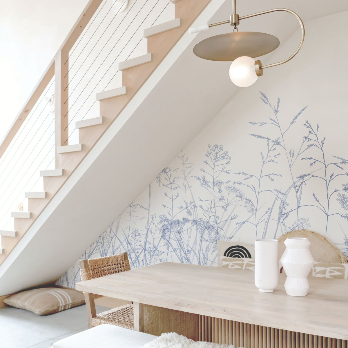 Papier peint panoramique Dans les champs - Collection Lulu au crayon - Acte-Deco