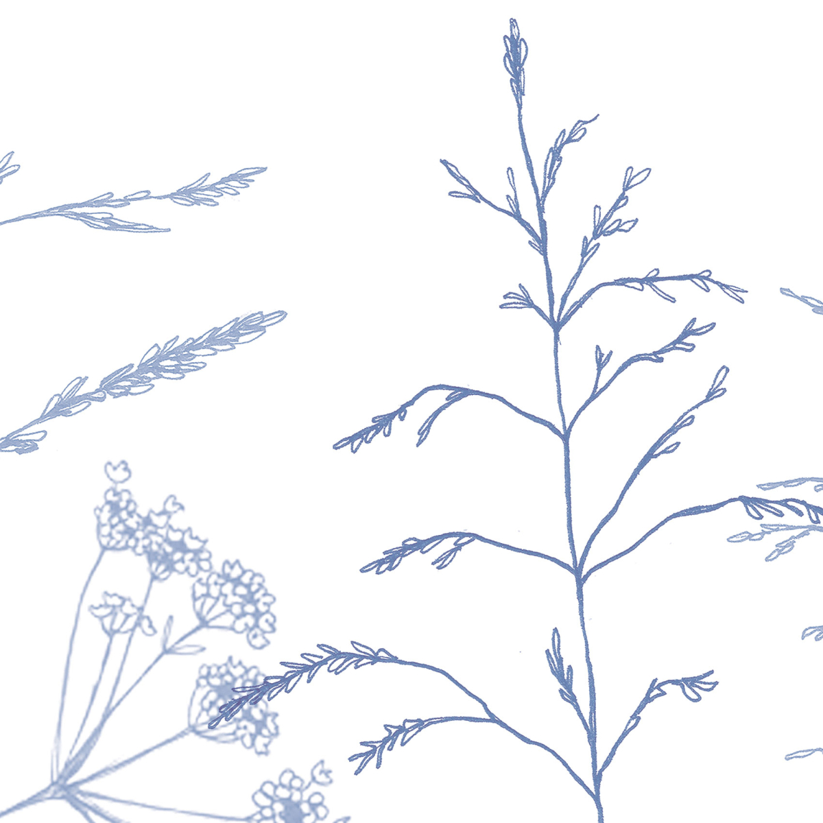 Panoramic wallpaper In the fields - Lulu au crayon collection - Acte-Deco