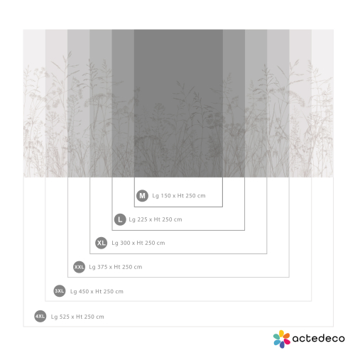 Panoramic wallpaper In the fields - Lulu au crayon collection - Acte-Deco