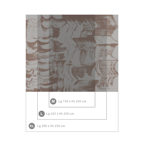 Panoramic abstract wallpaper with ink designs - Collection Nadia Barbotin - Acte-Deco