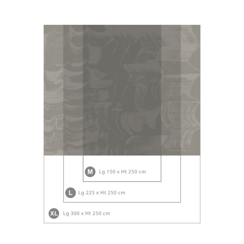 Panoramic abstract wallpaper with ink contrast designs - Collection Nadia Barbotin - Acte-Deco