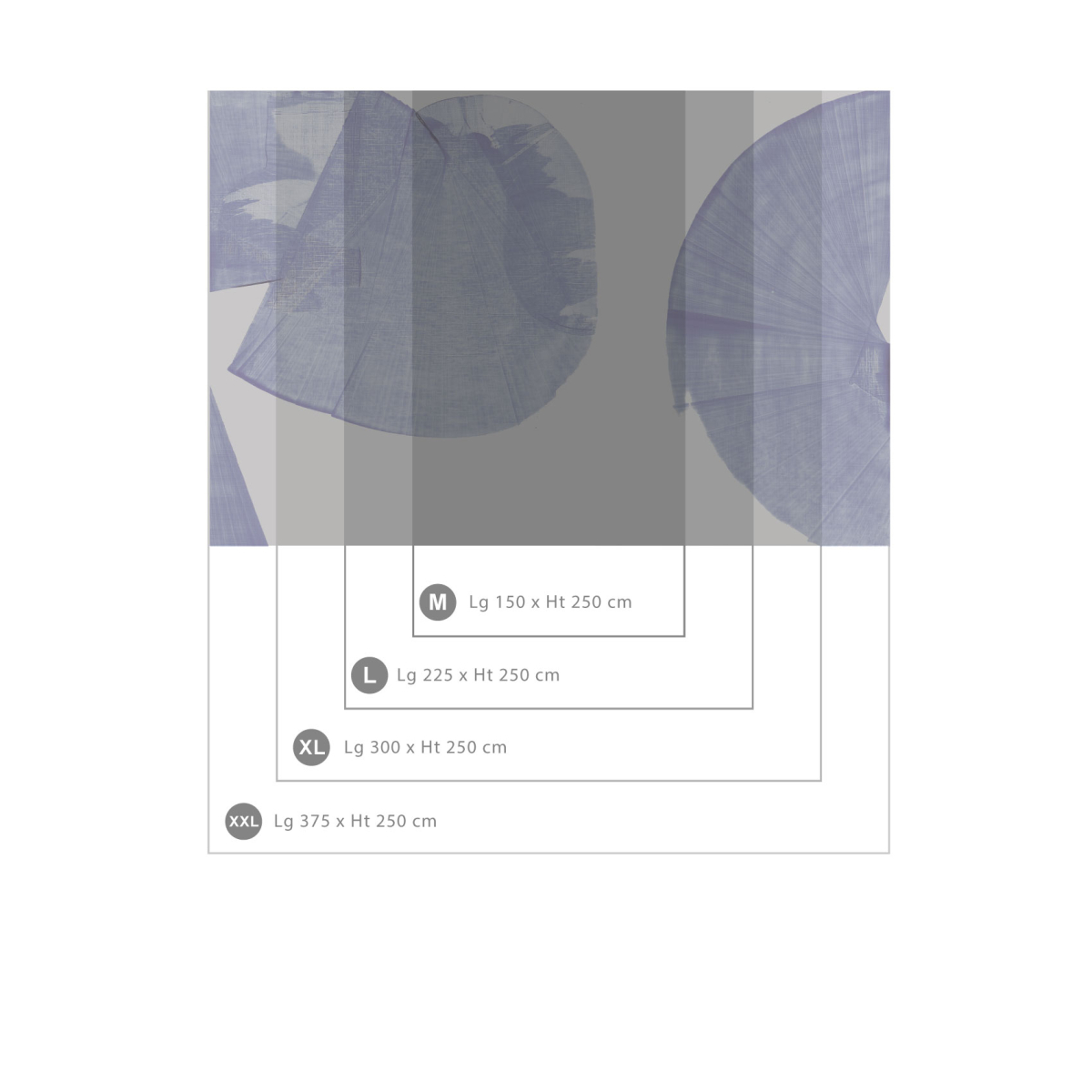 Papier peint Tourbillons et Connexions Bleu - Collection Nadia Barbotin - Acte-Deco