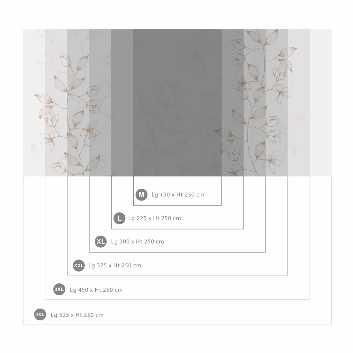 Panoramic wallpaper climbing flowers - Lulu au crayon collection Acte-Deco