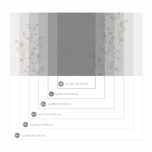 Panoramic wallpaper climbing flowers - Lulu au crayon collection Acte-Deco