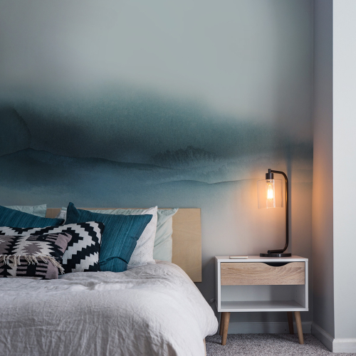 Panorama-Vliestapete mit Aquarellverlauf - Sammlung Noëmie Krey - Acte-Deco