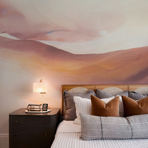 Panoramic wallpaper Abstract watercolour