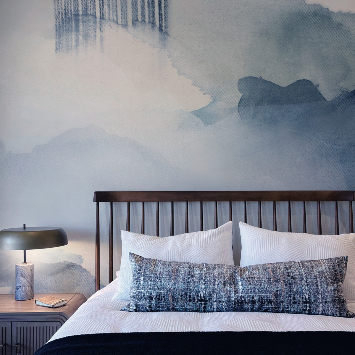 Papel pintado panorámico Cielo acuarela - Colección Noëmie Krey - Acte-Deco