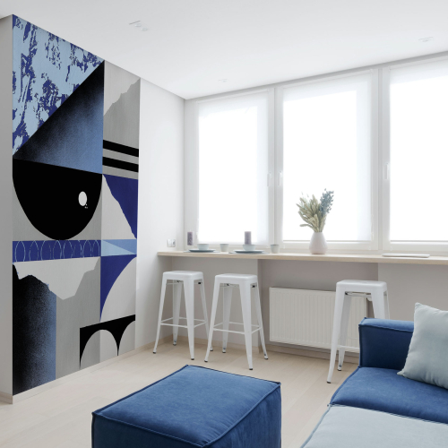 Panorama-Vliestapete Abstraktion 2 - Kollektion Stend Ack - Acte-Deco