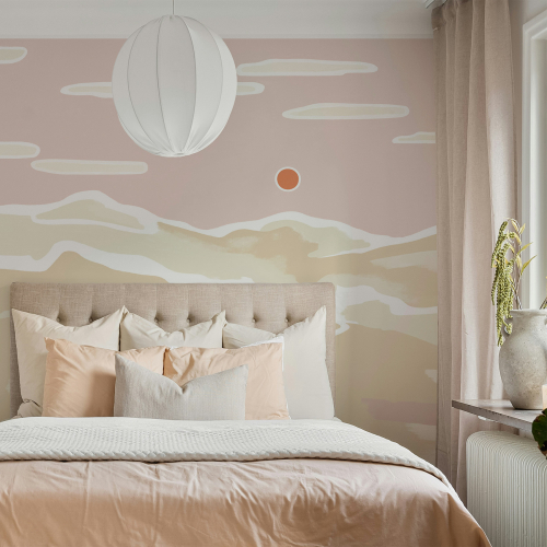 Papier peint panoramique Soleil couchant - Collection Blanche Daramir - Acte-Deco