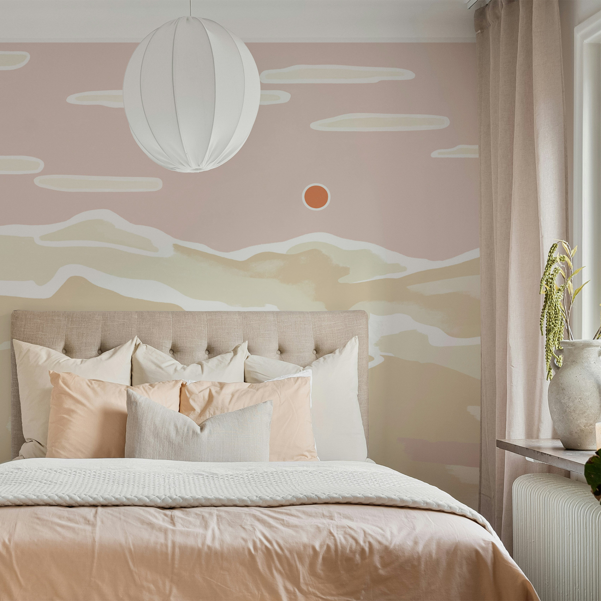 Papier peint panoramique Soleil couchant - Collection Blanche Daramir - Acte-Deco