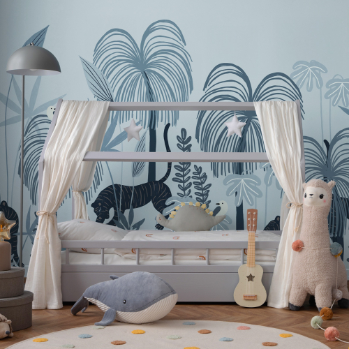 Sauvages clair panoramic wallpaper - Zoé Jiquel collection- Acte-Deco
