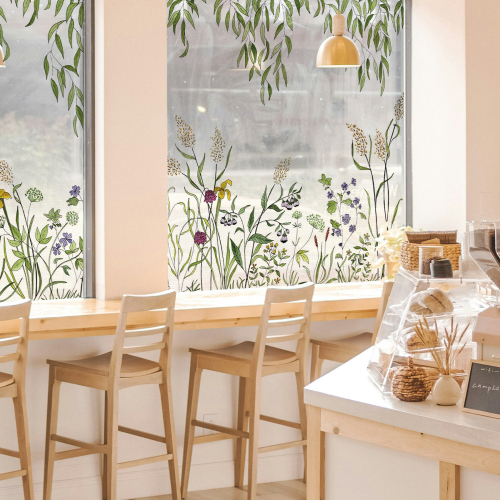 Vitrophanie - Dekorative Folie für Fenster - Unter dem Blätterdach - Kollektion Axelle Design - Acte-Deco