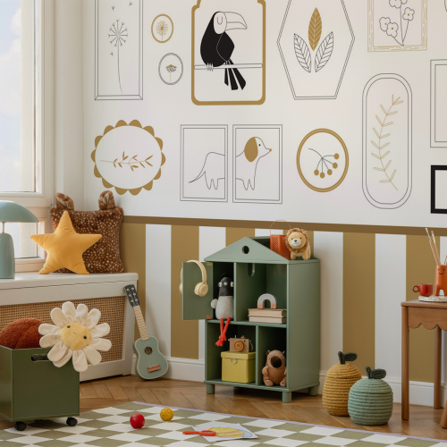 Papier peint panoramique Petits Explorateurs - Collection La Petite Emi - Acte-Deco