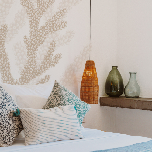 Panoramic wallpaper coral - Lulu au crayon collection Acte-Deco