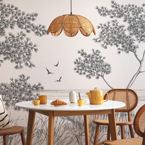 Panoramic seaside stroll wallpaper - Luluaucrayon collection Acte-Deco