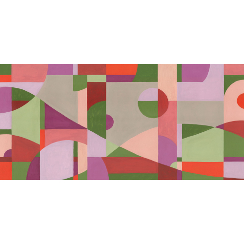 Papel pintado panorámico con formas gráficas de colores - Colección Axelle Design Acte-Deco