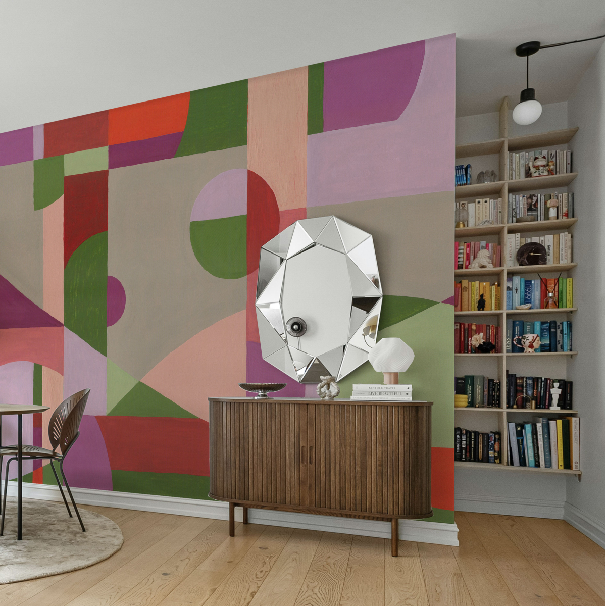 Papier peint panoramique paysage décomposé - Collection Axelle Design - Acte-Deco