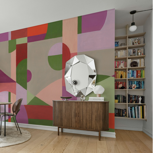 Papier peint panoramique paysage décomposé - Collection Axelle Design - Acte-Deco