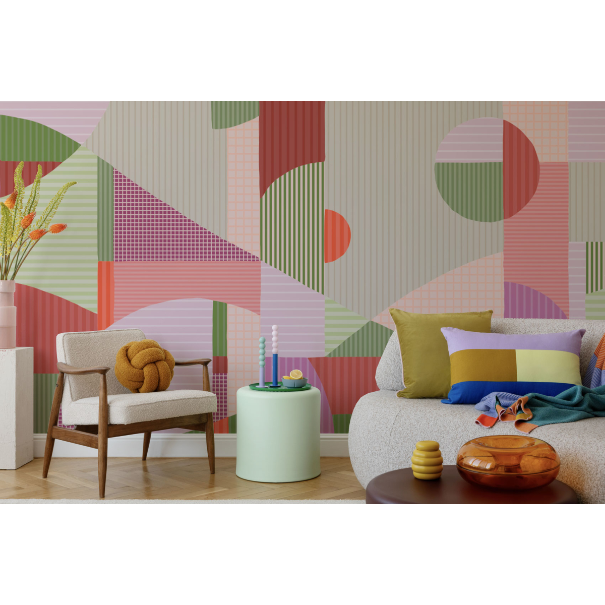 Papier peint panoramique Harmonies linéaires - Collection Axelle Design - Acte-Deco